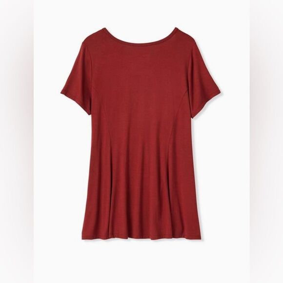 Torrid Super Soft Scoop Neck Smocked Front Panel Top women size 5x - Picture 2 of 9